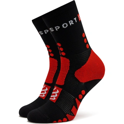 Klasické ponožky Unisex Compressport Hiking SCRU2019017 Black/Core Red/White