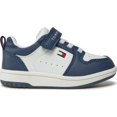 Sneakersy Tommy Hilfiger Low Cut Lace Up/Velcro Sneaker T1X9-33340-1355 M Blue/White X007