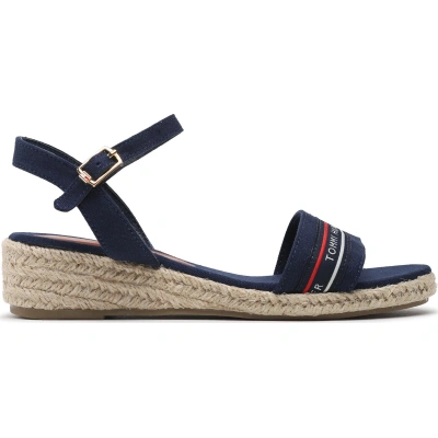 Espadrilky Tommy Hilfiger Rope Wedge Sandal T3A7-32777-0048 S Blue 800