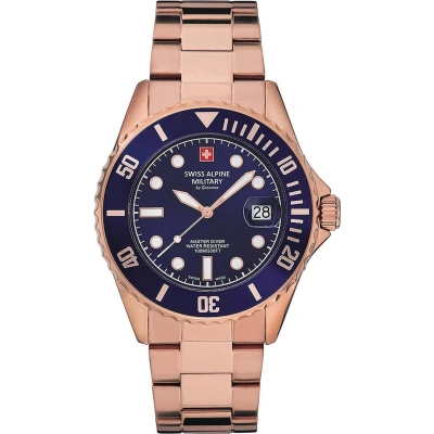 Hodinky Swiss Alpine Military 7053.1165 Rose Gold/Navy