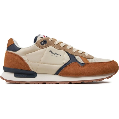 Sneakersy Pepe Jeans Brit Mix M PMS40006 Tobacco Brown 859