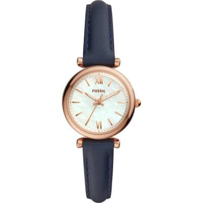 Hodinky Fossil Carlie ES4502 Navy/Rose Gold