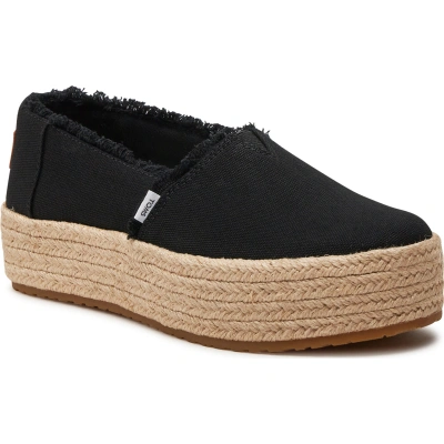 Espadrilky Toms Valencia 10019795 Black Canvas