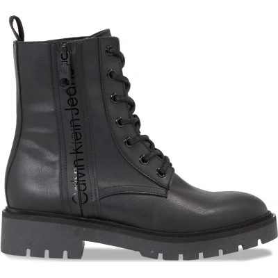 Turistická obuv Calvin Klein Jeans Combat Mid Laceup Boot Wn YW0YW01255 Triple Black 0GT