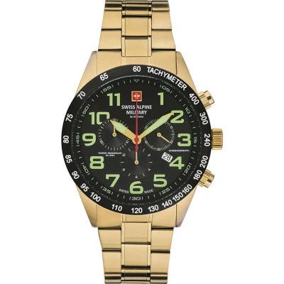 Hodinky Swiss Alpine Military 7047.9117 Black/Gold/Gold