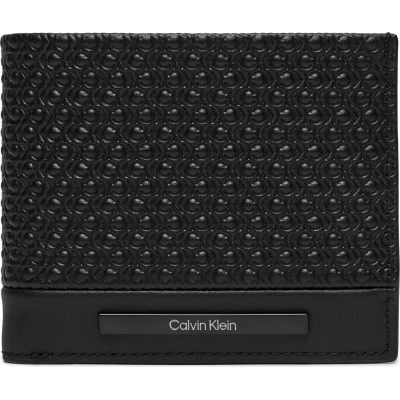 Velká pánská peněženka Calvin Klein Modern Bar Bifold 6Cc W/Bill K50K511374 Black Nano Mono 0GL