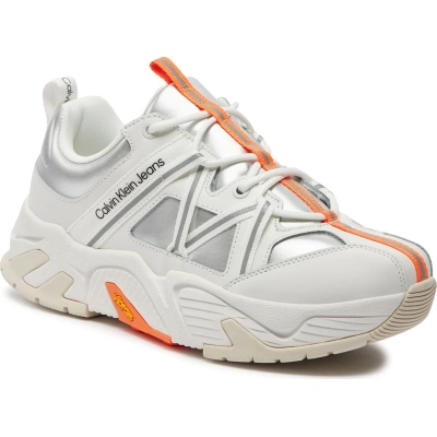 Sneakersy Calvin Klein Jeans Chunky Runner Vibram Refl YM0YM00717 Bright White/Oyster Mushroom YBR