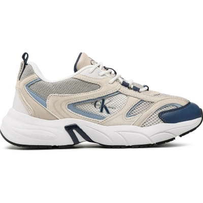 Sneakersy Calvin Klein Jeans Retro tennis Su-Mesh YM0YM00589 Eggshell/Dark Denim/Iceland Blue 0F8