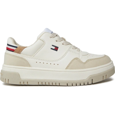 Sneakersy Tommy Hilfiger Low Cut Lace-Up Sneaker T3X9-33366-1269 M Beige/Off White A36