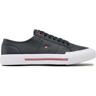 Tenisky Tommy Hilfiger Core Corporate Vulc Leather FM0FM04561 Desert Sky DW5