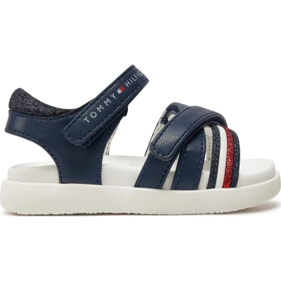 Sandály Tommy Hilfiger Strippes Velcro Sanadal T1A2-33234-0326 M Blue 800