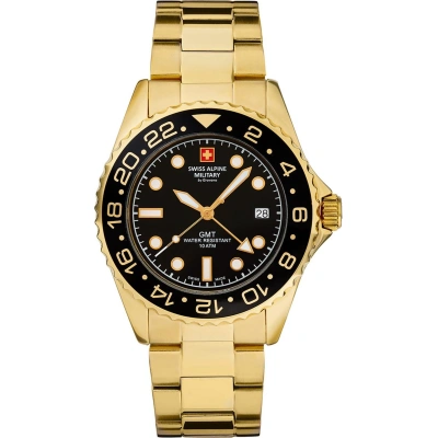 Hodinky Swiss Alpine Military 7052.1117 Black/Gold/Gold