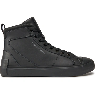 Sneakersy Calvin Klein Jeans Vulcanized Mid Laceup Mix In Uc YM0YM00900 Triple Black 0GT