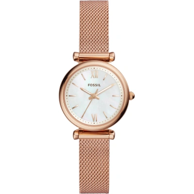 Hodinky Fossil Carlie ES4433 Rose Gold/Rose Gold