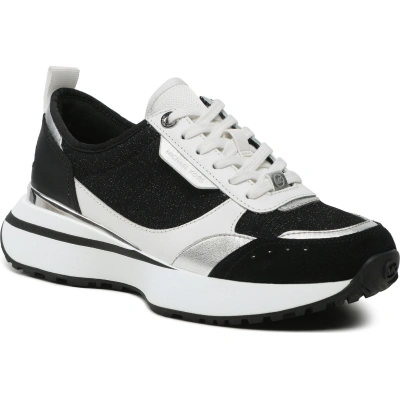 Sneakersy MICHAEL Michael Kors Flynn Trainer 43S3FYFS2D Blk/Opticwht