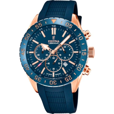 Hodinky Festina Ceramic 20516/1 Navy/Rose Gold