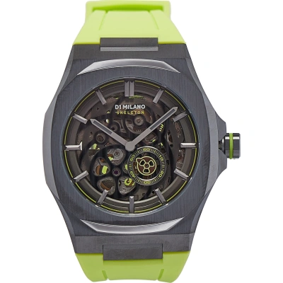 Hodinky D1 Milano Slice Lime Skeleton Rubber SKRJ15 Green