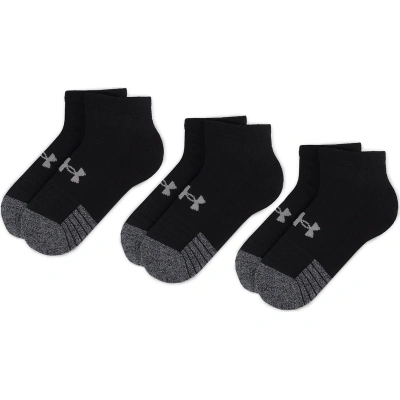 Sada 3 párů nízkých ponožek unisex Under Armour Heatgear Lo Cut Sock 1346753-001 Černá