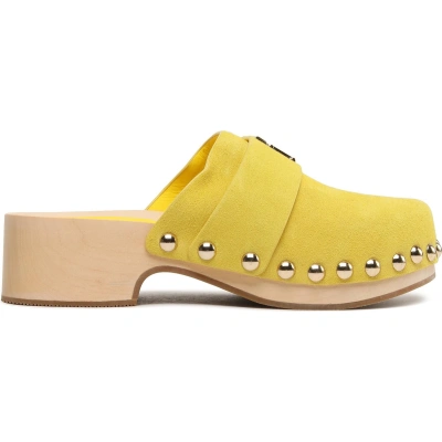 Dřeváky Tommy Hilfiger Th Clog Suede FW0FW07171 Vivid Yellow ZGS