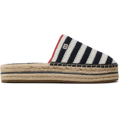 Espadrilky Tommy Hilfiger Feminine Crochet Mule Espadrille FW0FW07278 Space Blue DW6