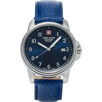 Hodinky Swiss Alpine Military 7011.1535 Blue/Silver/Blue