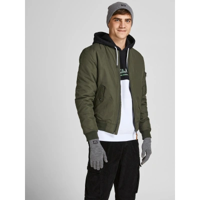 Čepice a rukavice Jack&Jones 12168383 Šedá