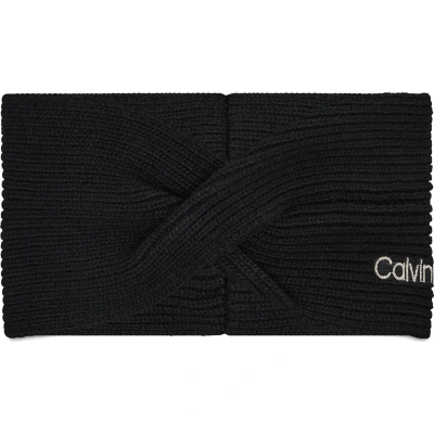 Textilní čelenka Calvin Klein Essential Knit Headband K60K608656 Černá