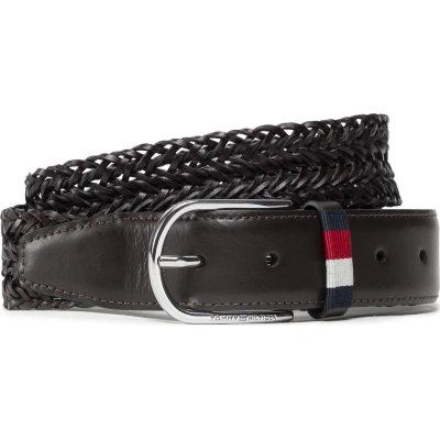 Pánský pásek Tommy Hilfiger Business Braided 3.5 AM0AM09415 Hnědá