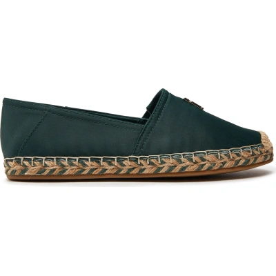 Espadrilky Tommy Hilfiger Th Satin Flat Espadrille FW0FW07881 Zelená