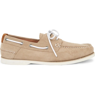 Polobotky Tommy Hilfiger Th Boat Shoe Core Suede FM0FM04505 Béžová