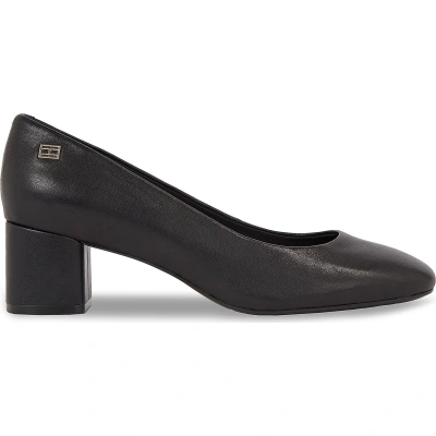 Lodičky Tommy Hilfiger Essential Midheel Blocky Pump FW0FW07619 Černá