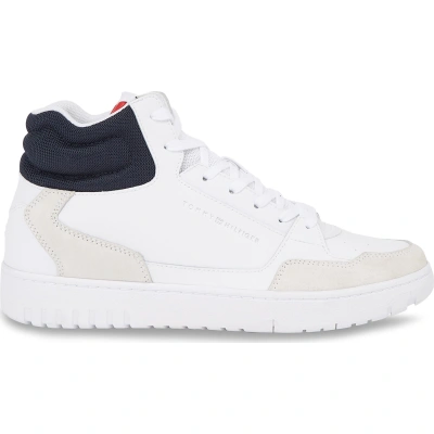 Sneakersy Tommy Hilfiger Th Basket Core Midcut Lth FM0FM04795 Bílá