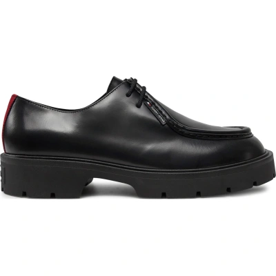 Polobotky Tommy Jeans Tjm Smart Derby Shoe EM0EM01418 Černá