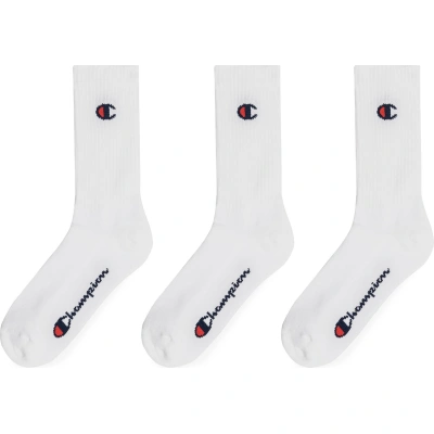 Sada 3 párů pánských vysokých ponožek Champion U24558-WW001 (39-42) Bílá