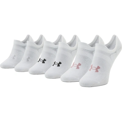 Sada 3 párů kotníkových ponožek unisex Under Armour Ua Ultra Lo 1351784-102 Bílá