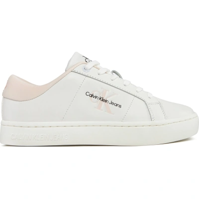 Sneakersy Calvin Klein Jeans Classic Cupsole Lowlaceup Lth Wn YW0YW01444 Bílá