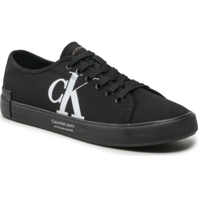 Tenisky Calvin Klein Jeans Vulc Low Oversized Brand YM0YM00687 Černá