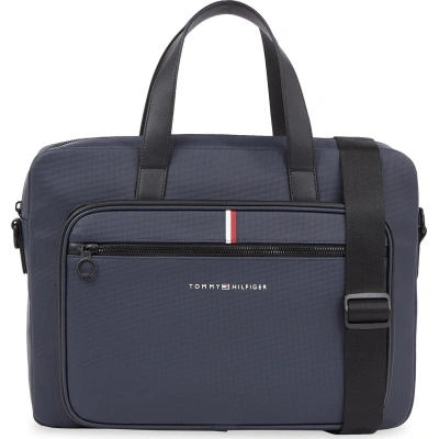 Brašna na notebook Tommy Hilfiger Th Essential Pique Computer Bag AM0AM11542 Tmavomodrá