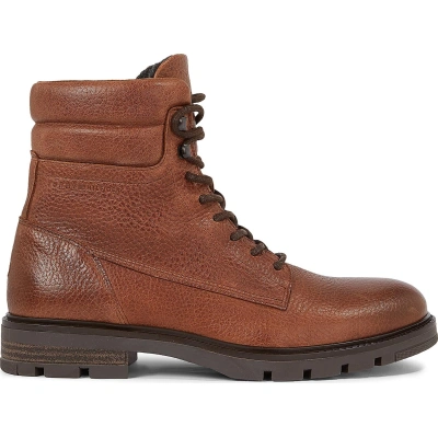 Turistická obuv Tommy Hilfiger Warm Padded Hilfiger Lth Boot FM0FM04802 Hnědá