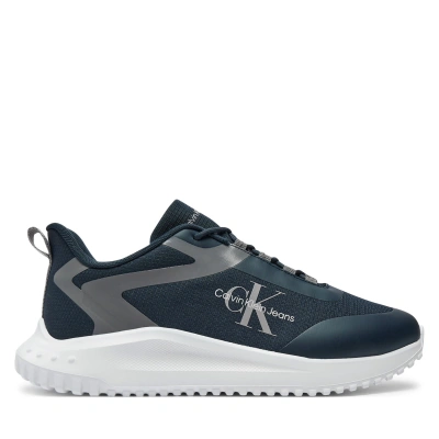 Sneakersy Calvin Klein Eva Runner Low Lace Ml Mix YM0YM00968 Tmavomodrá