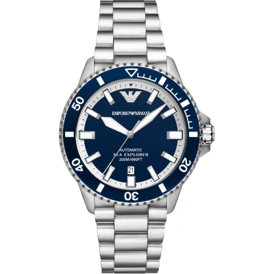 Hodinky Emporio Armani Sea Explorer AR60079 Stříbrná