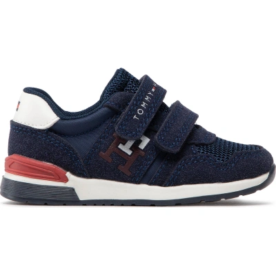 Sneakersy Tommy Hilfiger Low Cut Velcro Sneaker T1B9-32490-1450 M Tmavomodrá