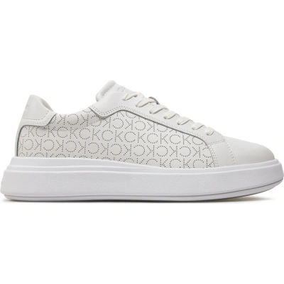 Sneakersy Calvin Klein Low Top Lace Up Lth Perf Mono HM0HM01429 Bílá