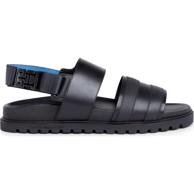 Sandály Tommy Hilfiger Elevated Th Buckle Lth Sandal FM0FM05007 Černá