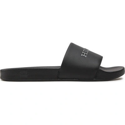 Nazouváky Tommy Hilfiger Hilfiger Raised Pool Slide FM0FM05022 Černá